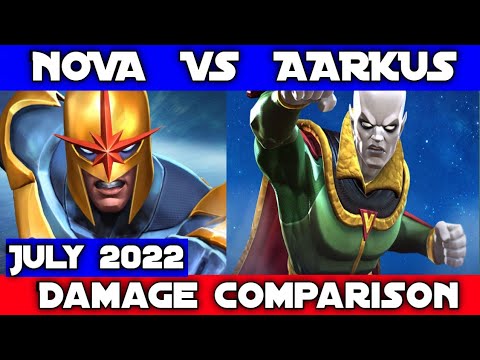 MCOC Nova Vs Vision Aarkus Damage Comparison July 2022 || Marvel Contest of Champions || Underrated