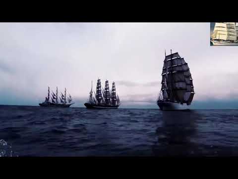 Sailing ships Kruzenshtern, Sedov and Pallada in Arctic