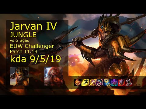 Jarvan IV Jungle vs Gragas - EUW Challenger 9/5/19 Patch 11.18 Gameplay