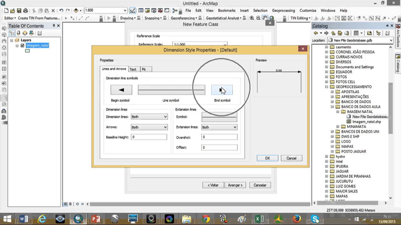 Arcgis Colocando distâncias entre dois pontos