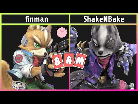 Smash @ BAM Cards 16 - finman (Fox, Jigglypuff) vs. ShakeNBake (Wolf) - SSBU Tournament