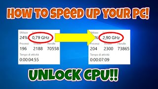 How to Unlock CPU Stuck at Low Speed!! - Speed Up Your PC, Make it Faster: Easy, Quick, and FREE!