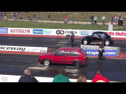 2013 VW ACTION Aircooled Performance Beetle v Rapid Mk2 Golf