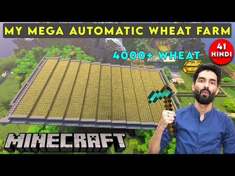 Navrit Gaming - I MADE A GIANT WHEAT FARM - MINECRAFT SURVIVAL GAMEPLAY IN HINDI #41