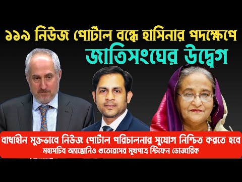 ১১৯ নিউজ পোর্টাল বন্ধে হাসিনার পদক্ষেপে জাতিসংঘের উদ্বেগ #Nazmul_Hasan #New_York_Voice