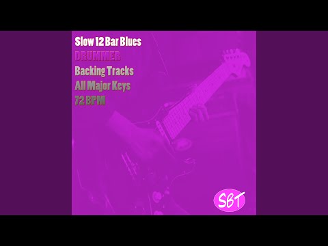 Slow 12 Bar Blues Drummer Backing Track in F Major 72 BPM