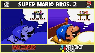 Ending 🍄 | Graphics Comparison (FC vs. SFC) Super Mario Bros. 2 スーパーマリオブラザーズ2 ᴴᴰ
