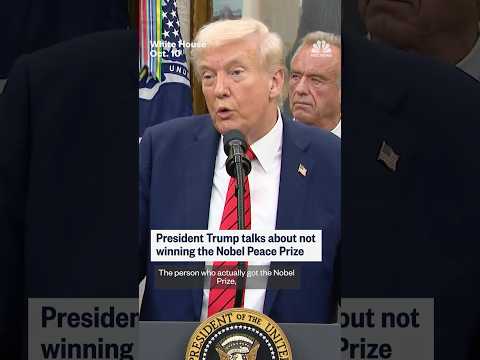 President Trump talks about not winning the Nobel Peace Prize