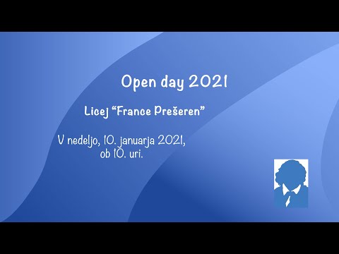 Licej France Prešeren - Open day (Live streaming)