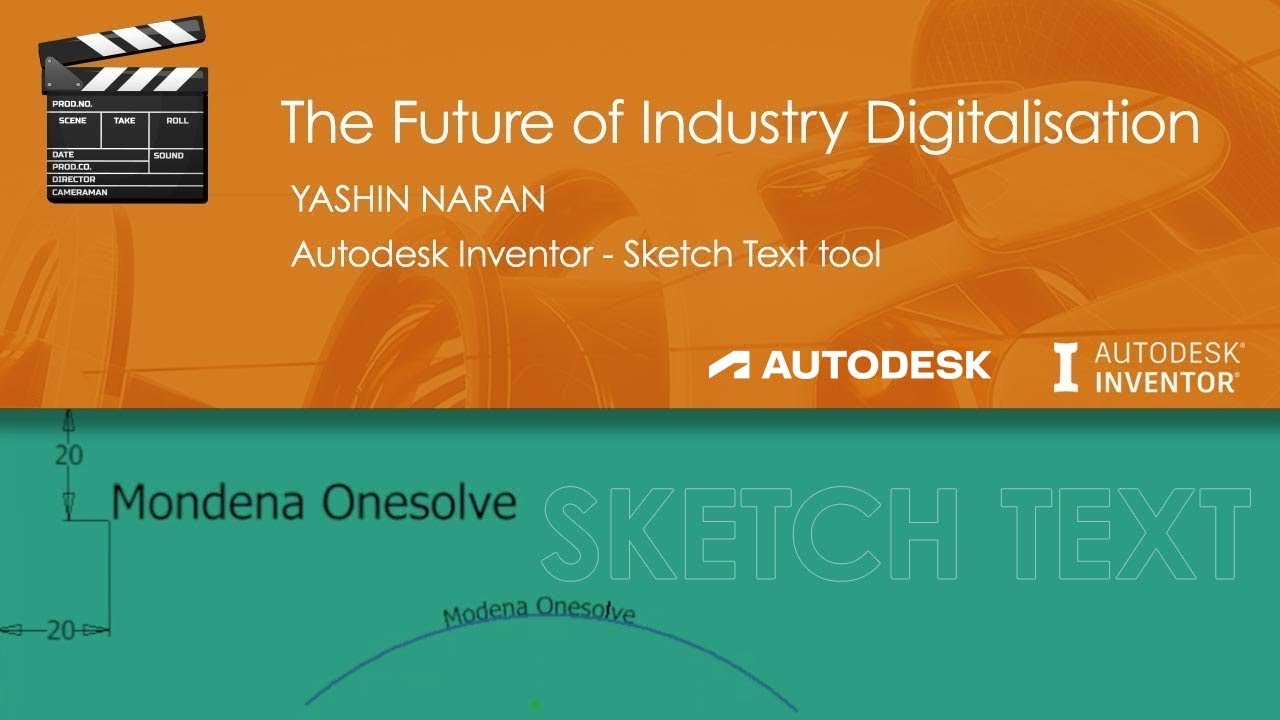 Inventor sketch text tool
