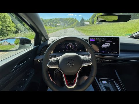 VW Golf GTI 2024 Facelift POV Driving Review Launch Control Twisty Roads Sound