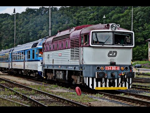 Vlaky / Mladá Boleslav hl.n. R 1108 s 754 061-0 (7.8.2016) [Full HD]