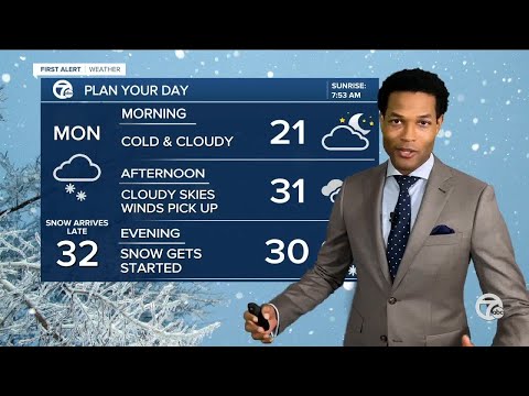 Storm brings snow to Detroit