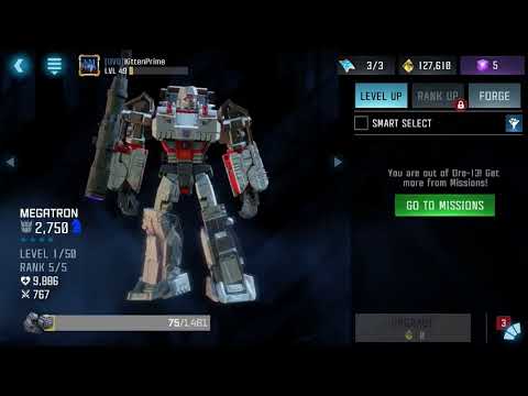 Legendary Rank Up! Taking 4-Star OG Megatron To Rank 5! - Transformers Forged To Fight