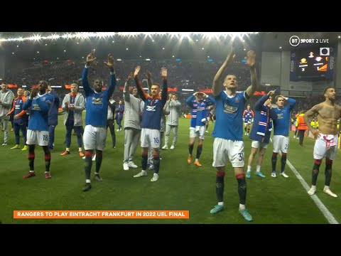 10 minutes of SPINE-TINGLING full time scenes as Rangers reach Europa League final!