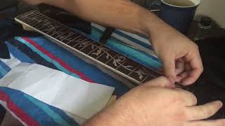 Video thumbnail for Ibanez rg7320z MOD Project (Ebonizing Fretboard & Tree of Life Inlays) by Benjii
