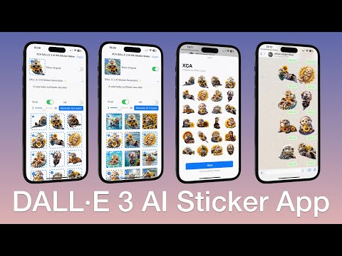 Build DALL·E 3 AI WhatsApp Sticker Generator SwiftUI App | iOS 17 thumbnail