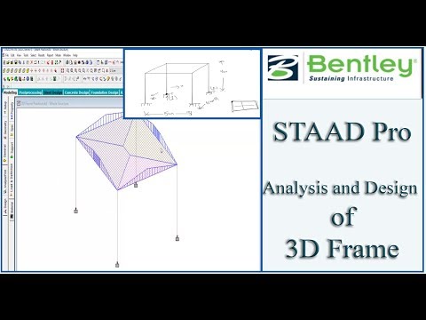 STAAD Pro Tutorial For Beginners [Episode 4]:  Analysis and Design of a 3D Frame