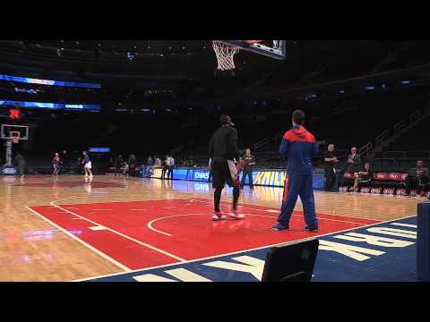 D-WADE PRE-GAME AT MSG:  Feb. 20. 2015