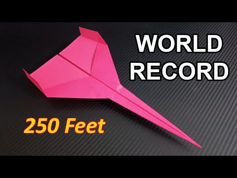 How To Make The WORLD RECORD PAPER AIRPLANE