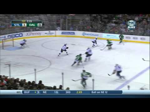 Kari Lehtonen stops Vladimir Tarasenko breakaway St. Louis Blues vs Dallas Stars 12/29/13 NHL Hockey