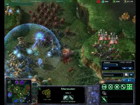 StarCraft 2 Beta: 2on2 (TP - ZZ) on Lost Temple - Part 2/3