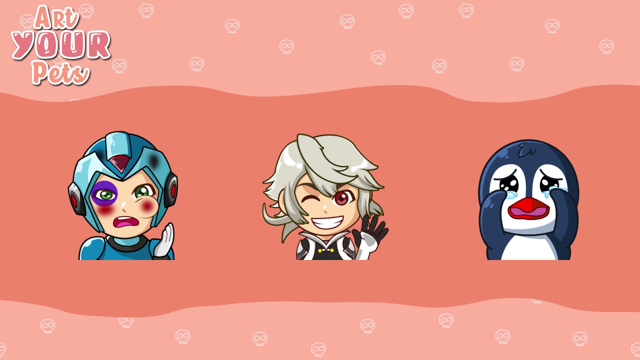 Custom Chibi Animated Twitch Emotes