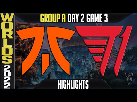 FNC vs T1 Highlights | WORLDS 2022 Day 2 Group A Game 3 | Fnatic vs T1