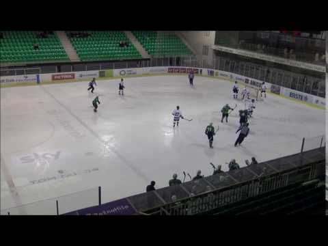 U-20 EBYSL 3.2.2017 HK Olimpija - Okanagan 1:4. Zadetek Matjaž Šubic (podaja Mark Stražišar)