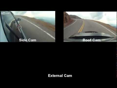Jeremy Foley Crash: Pikes Peak International Hill Climb Side by Side comparison of each angle [HD]