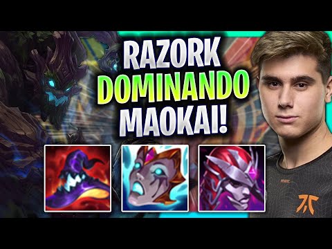 RAZORK DOMINANDO CON MAOKAI! - FNC Razork Juega Maokai Jungla vs Kha'Zix! | Season 2023
