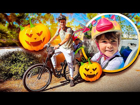 PASSEIO DE BICICLETA COM LAURA E MARCOS EM ORLANDO DURANTE O HALLOWEEN - Família Brancoala