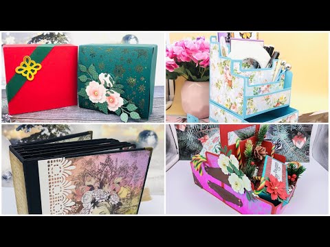 HOW MANY POSSIBILITIES OF ONE DIE SET / STUFF STAND / GIFT BASKET / GIFT BOXES / MINI ALBUM #diecut