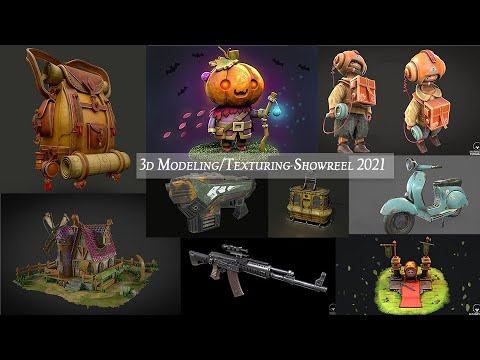 3d Modeling/Texturing Showreel 2021