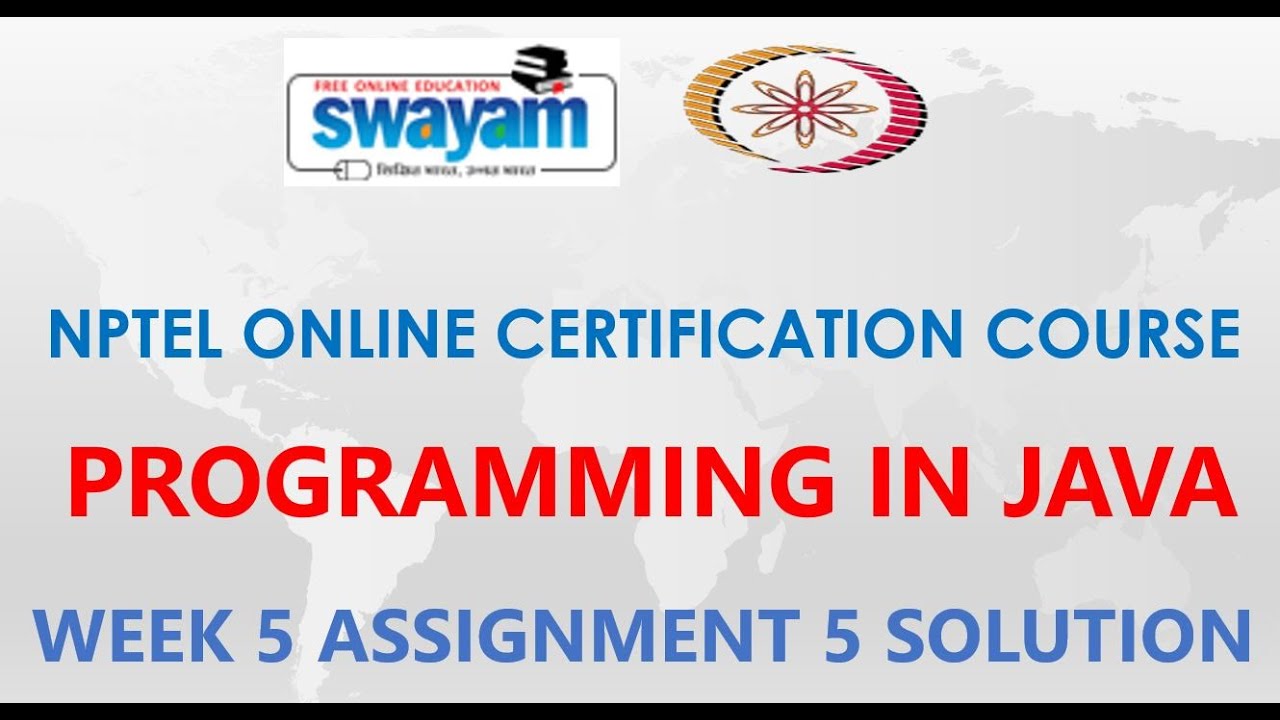 Programming in Java | NPTEL | Week 5 | Assignment 5 Solution | Jan2021