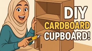 DIY Cardboard cupboard /How to make a cupboard with cardboard/diy kids cupboard/Cardboard furniture