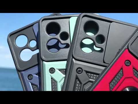 Чехол Xiaomi Poco X6 Pro / Camshield Serge / Противоударный, с кольцом подставкой / Синий - фото 1 - id-p2524582074