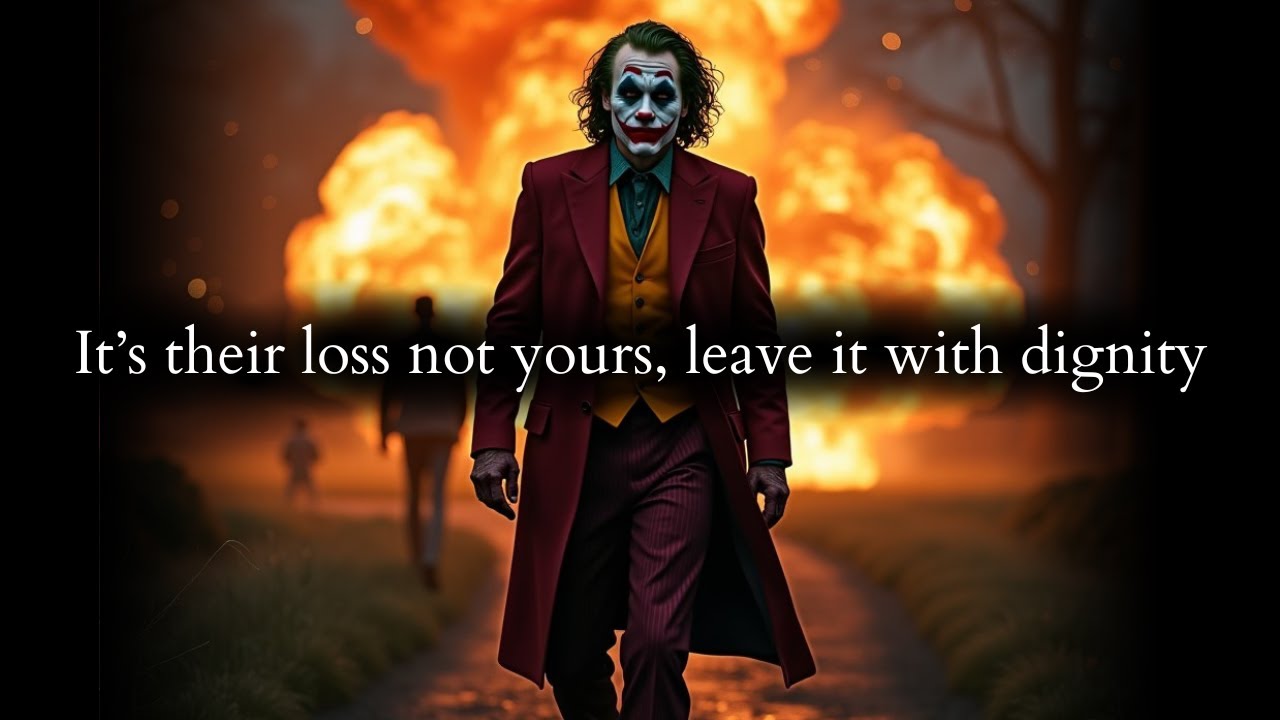 In return of your kindness they brought chaos, It's their loss not yours - Joker Speech