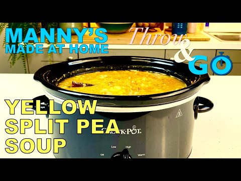 SLOW COOKER YELLOW SPLIT PEA SOUP | THROW & GO