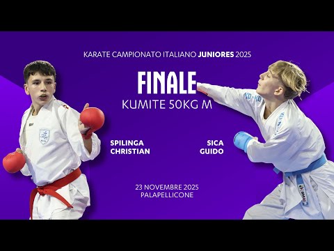 🥋Karate 👉 SPILINGA CHRISTIAN vs SICA GUIDO 🥇 finale Kumite -50kgM Juniores 2025