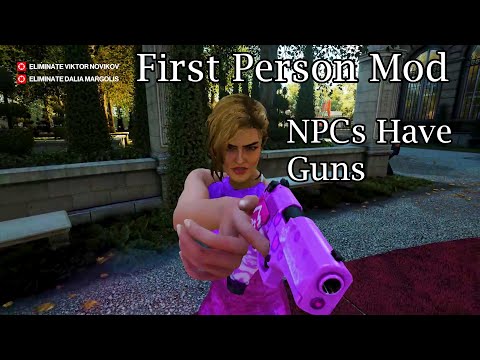 First Person Mod Hitman 3 Paris Kill Everyone All NPCs Have Random Guns