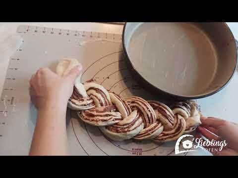 Perfekter Hefezopf mit Nutella & jede andere Fühlung. Stoneware Pampered Chef. плетенка с начинкой