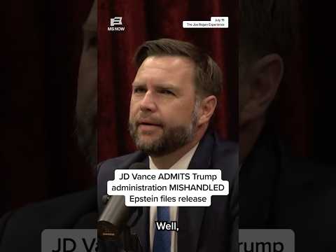 JD Vance ADMITS Trump administration MISHANDLED Epstein files release