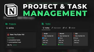 Intro - How To Build A Simple Project & Task Manager In Notion
