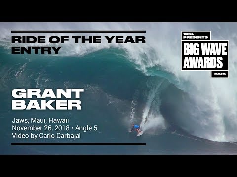 Grant Baker at Jaws 5 - 2019 Ride of the Year Entry - WSL Big Wave Awards