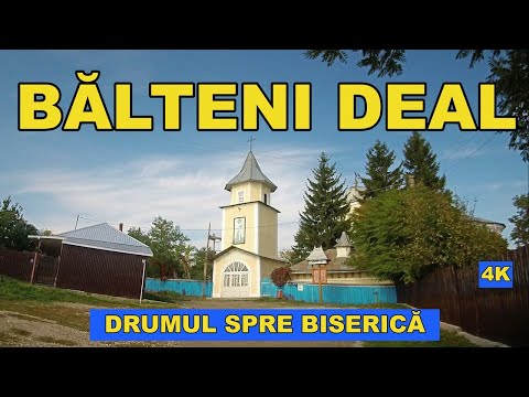 Biserica BALTENI DEAL Vaslui drumul spre cimitir octombrie 2022 video 4K