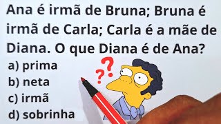 5 QUESTÕES DE RACIOCÍNIO LÓGICO - Nível 1 - Prof.Marcelo