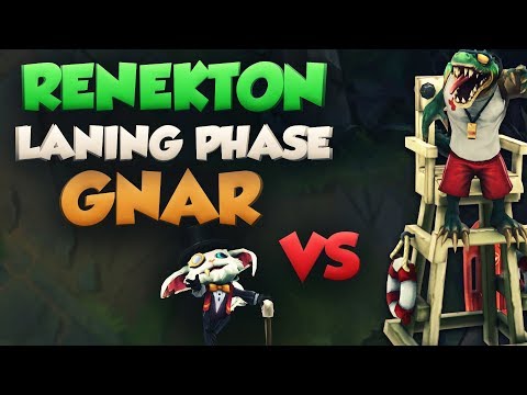 GUIDE TO MASTERING RENEKTON VS GNAR | LANING PHASE RENEKTON VS GNAR | KOREAN REPLAY |