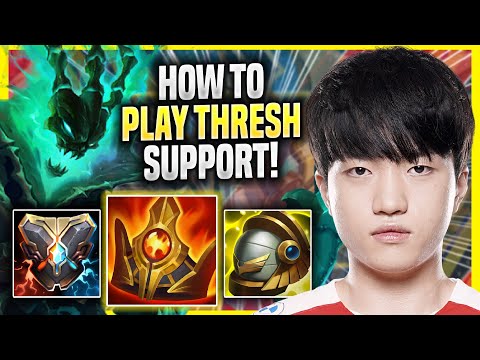 LEARN HOW TO PLAY THRESH SUPPORT LIKE A PRO! - T1 Keria Plays Thresh SUPPORT vs Leona! | Season 2022