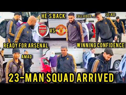 BREAKING🛑 UNITED 23-MAN SQUAD ARRIVED AT EMERATES STADIUM AHEAD OF ARSENAL MATCH   #manchesterunited